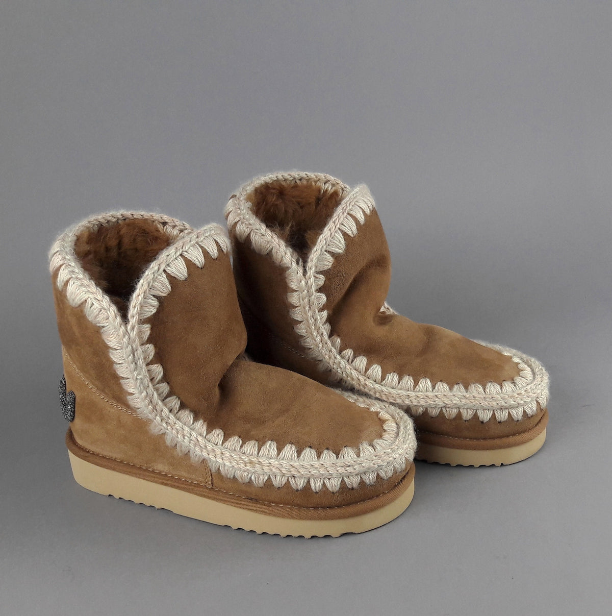 Mou Eskimo 18 Donna Montone Marrone Chiaro Logo Glitter