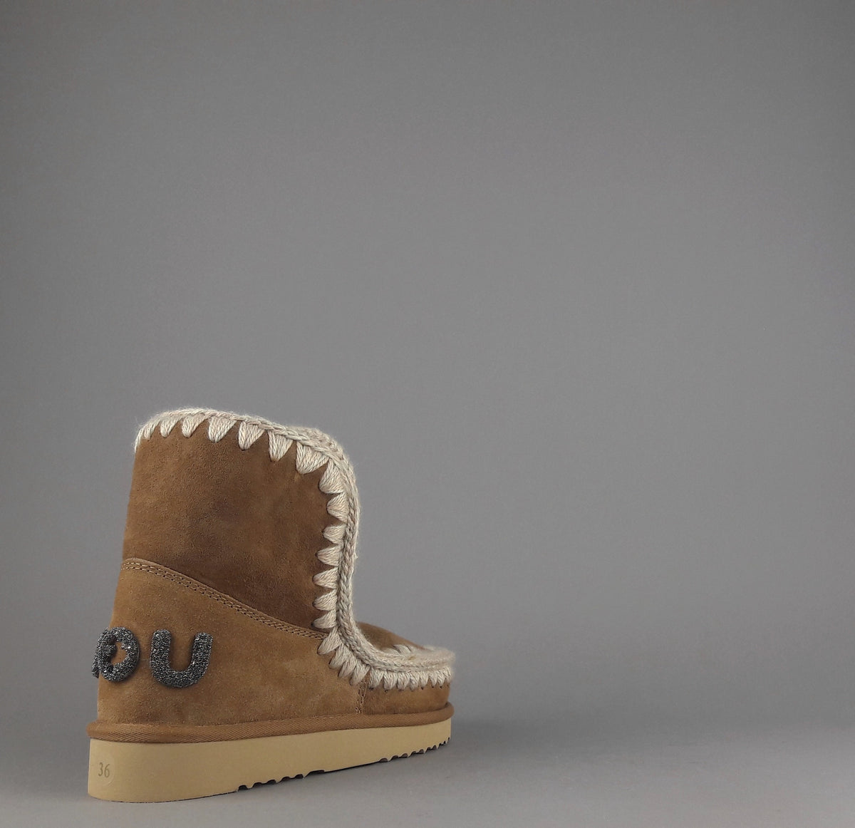 Mou Eskimo 18 Donna Montone Marrone Chiaro Logo Glitter