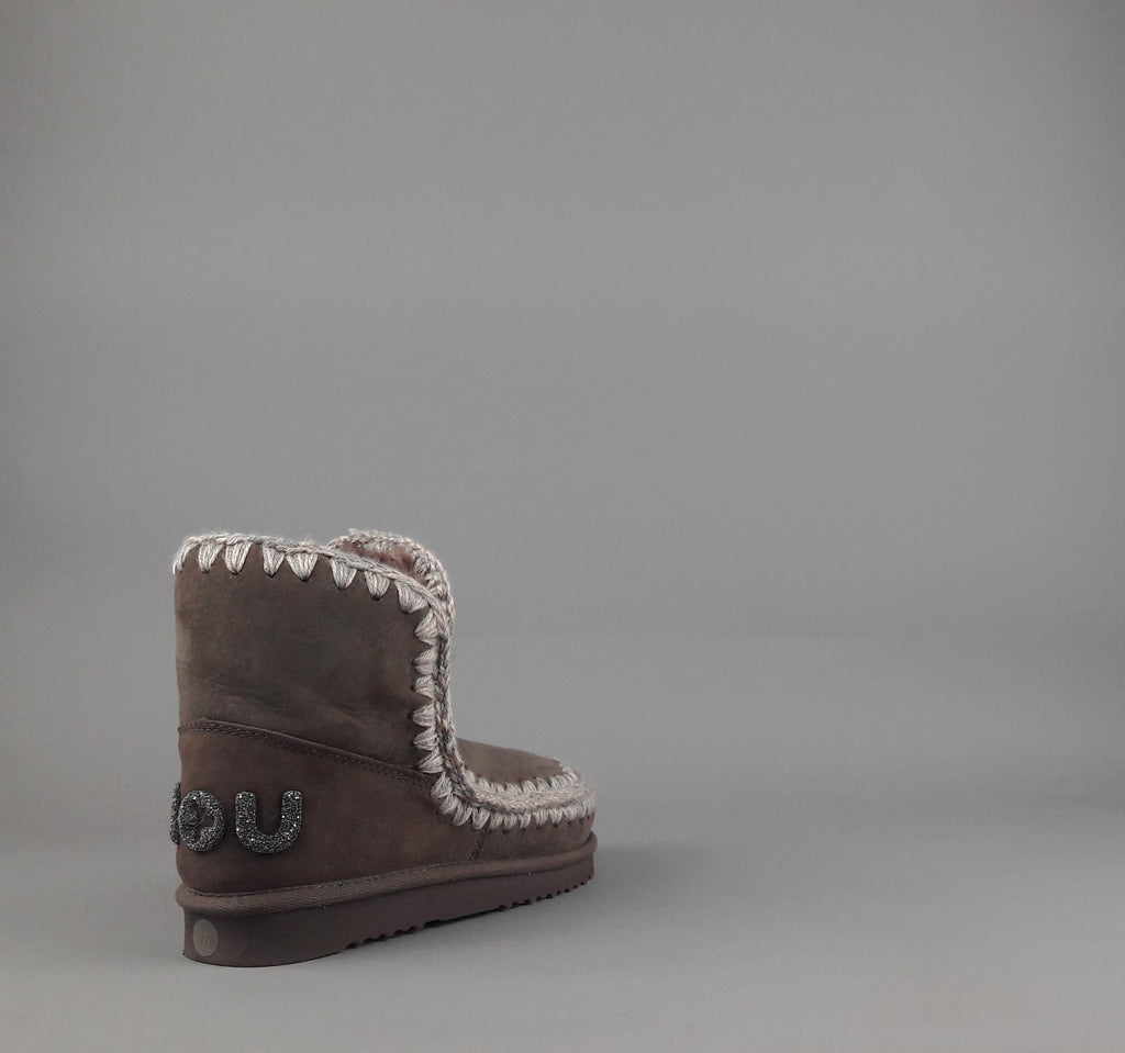 Mou Eskimo 18 Donna Montone Marrone Scuro Logo Glitter
