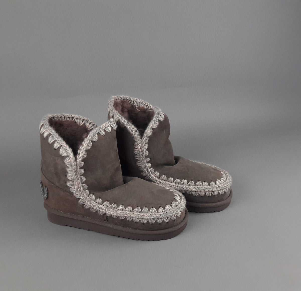 Mou Eskimo 18 Donna Montone Marrone Scuro Logo Glitter
