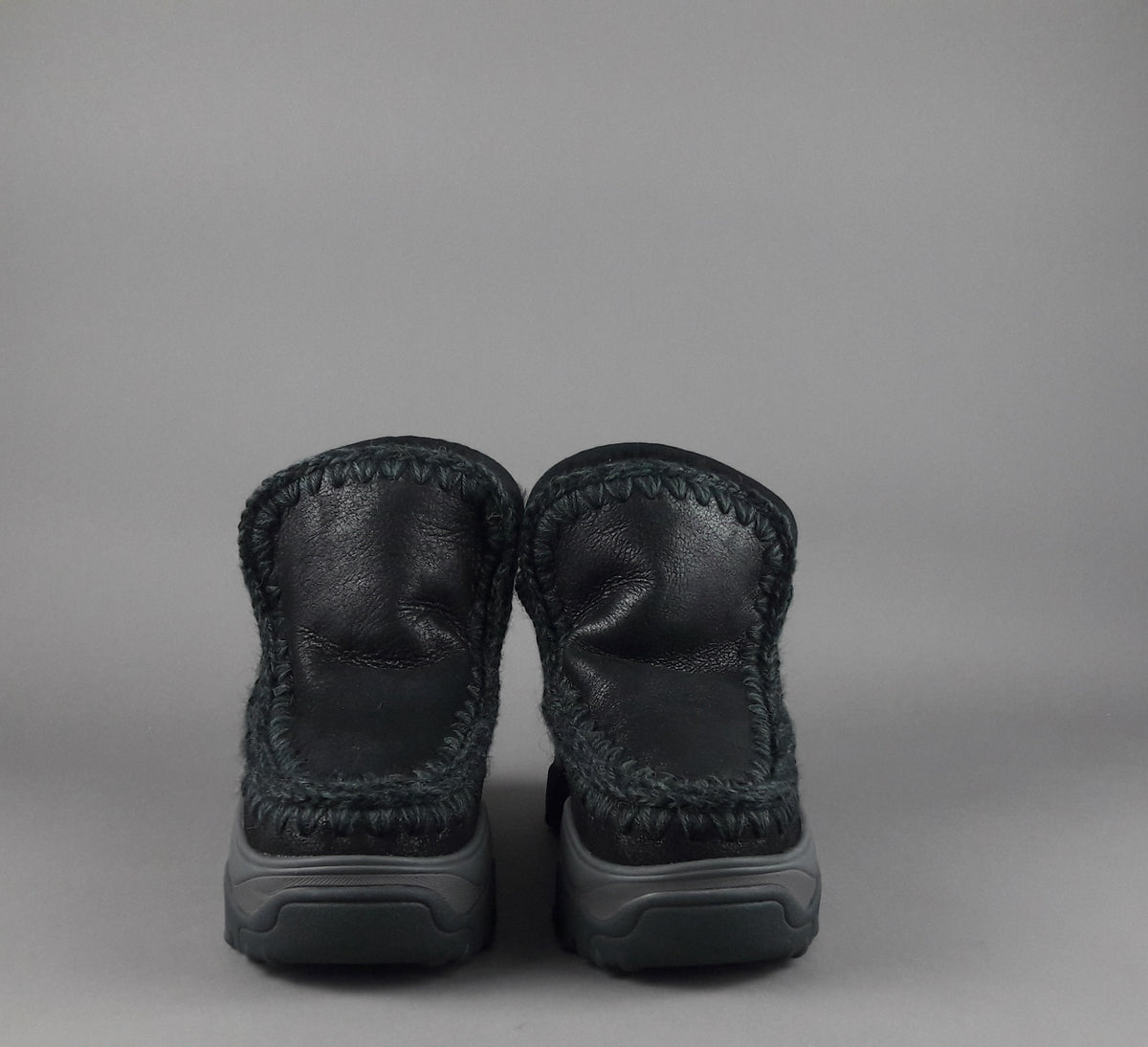 Mou Eskimo Chunky Sneakers Donna Montone Double-Face Metal Cracked Nero