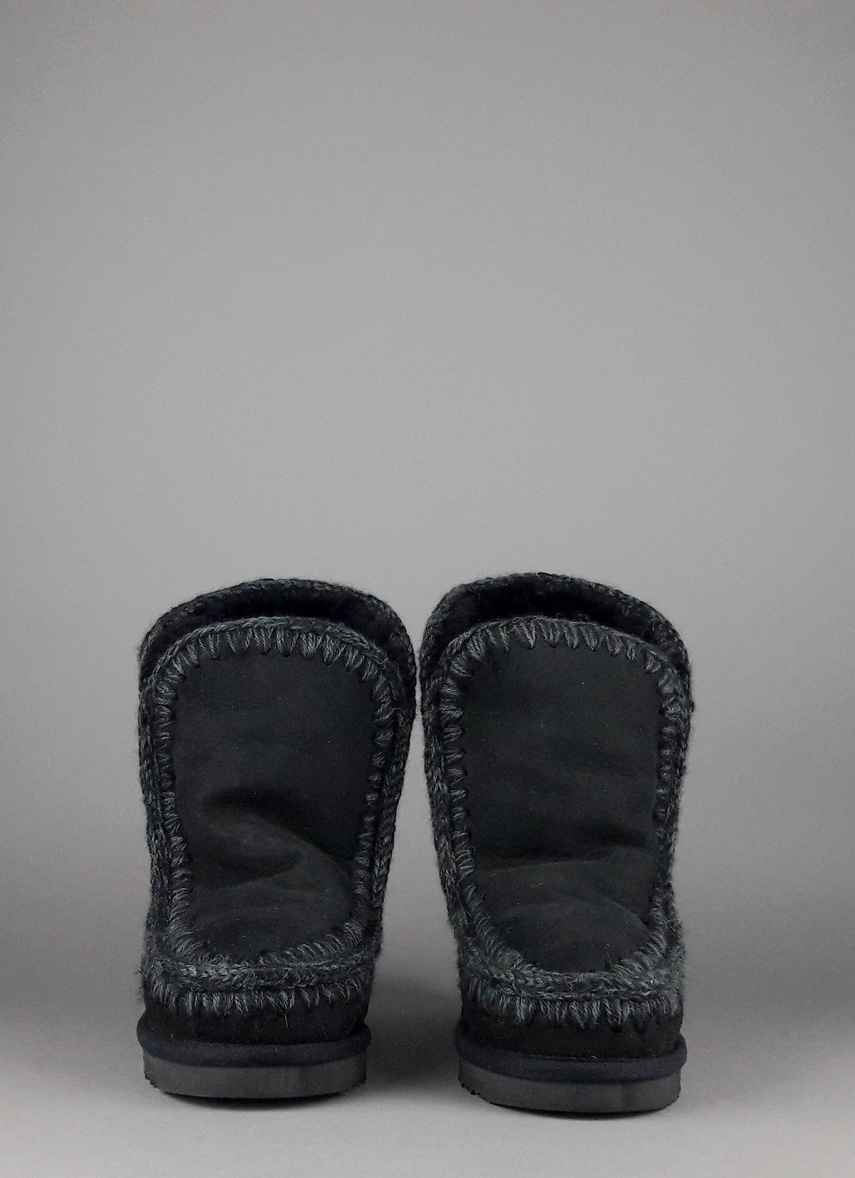 Mou Eskimo Wedge Donna Montone Double-Face Nero