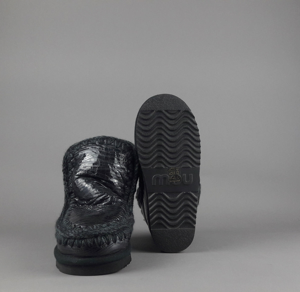 Mou Eskimo 18 Donna Montone Double-Face Lached Nero
