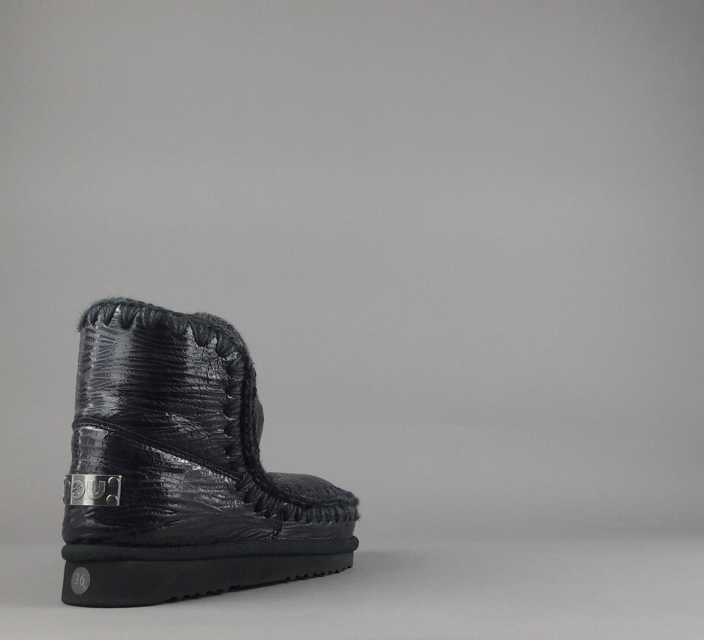 Mou Eskimo 18 Donna Montone Double-Face Lached Nero