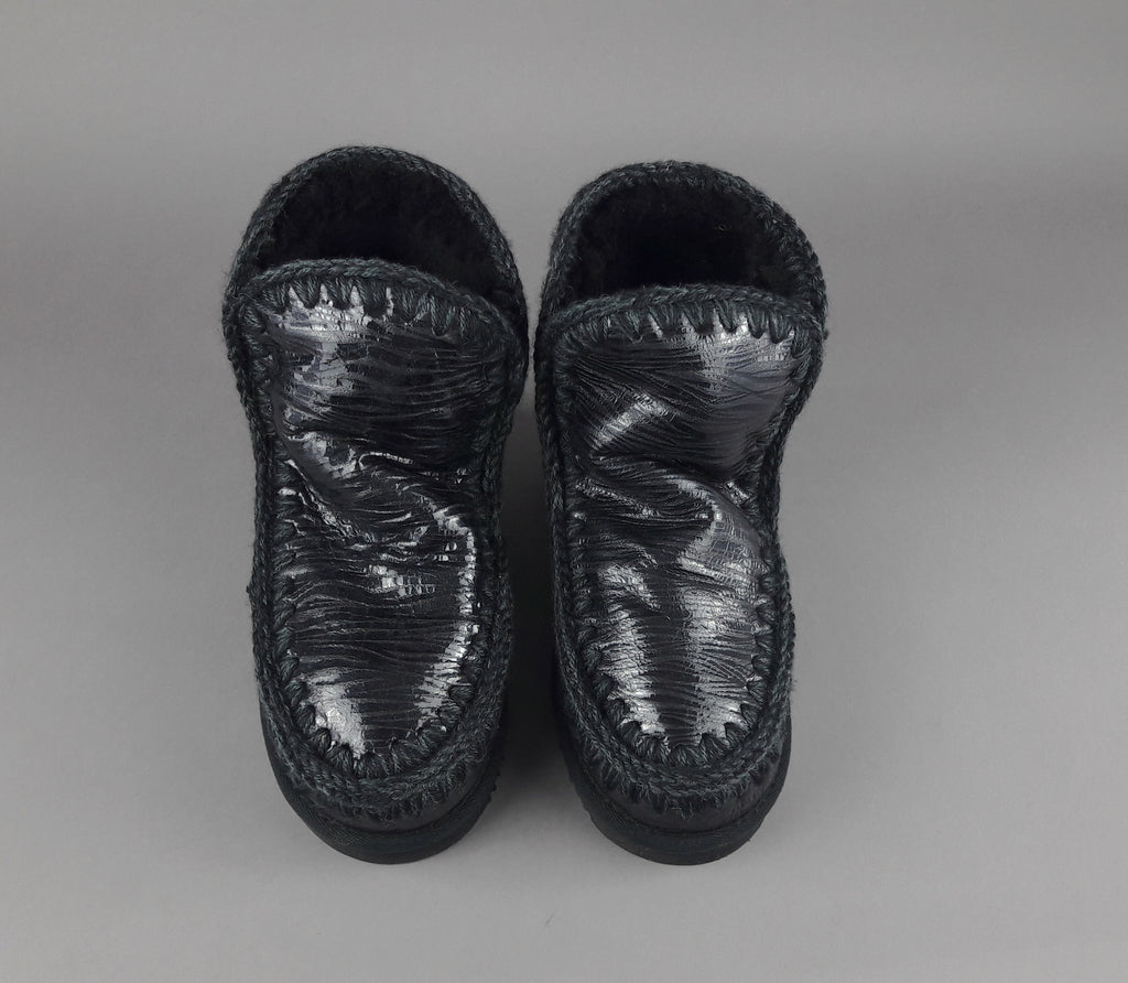 Mou Eskimo 18 Donna Montone Double-Face Lached Nero
