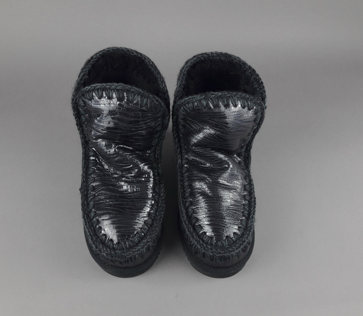 Mou Eskimo 18 Donna Montone Double-Face Lached Nero