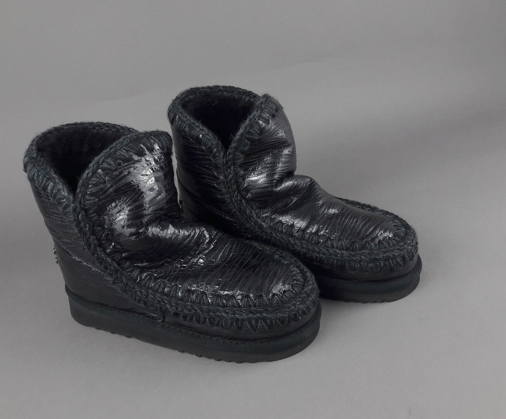 Mou Eskimo 18 Donna Montone Double-Face Lached Nero