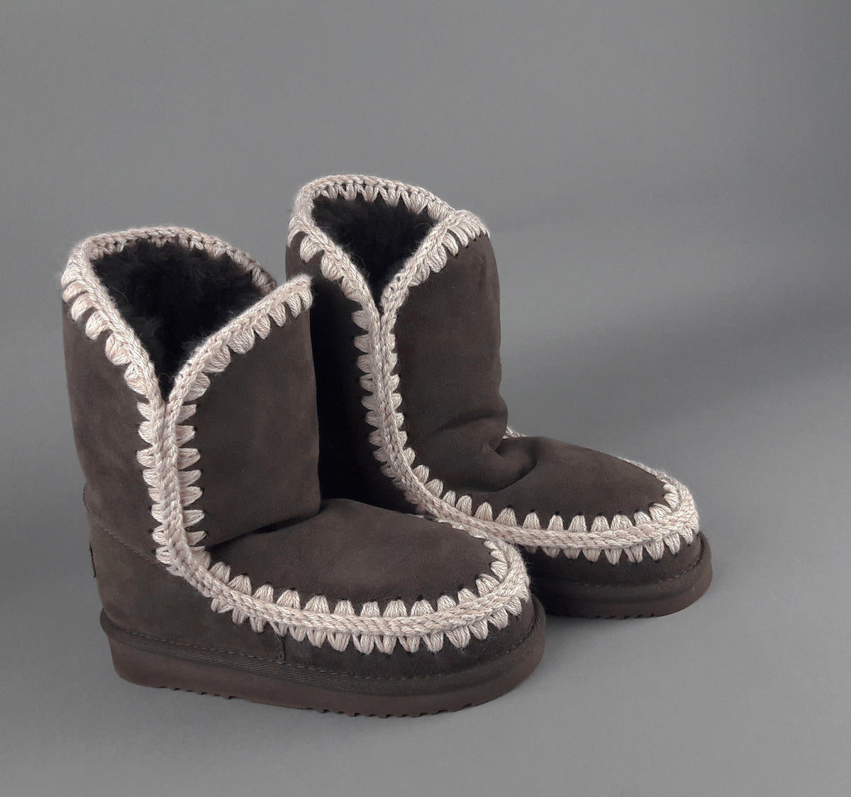 Mou Eskimo 24 Donna Montone Double-Face Marrone Scuro