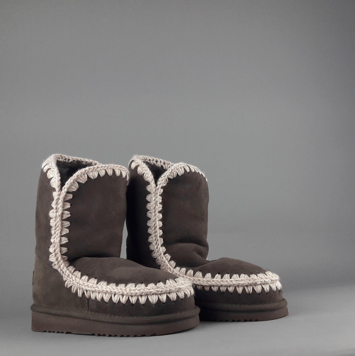 Mou Eskimo 24 Donna Montone Double-Face Marrone Scuro