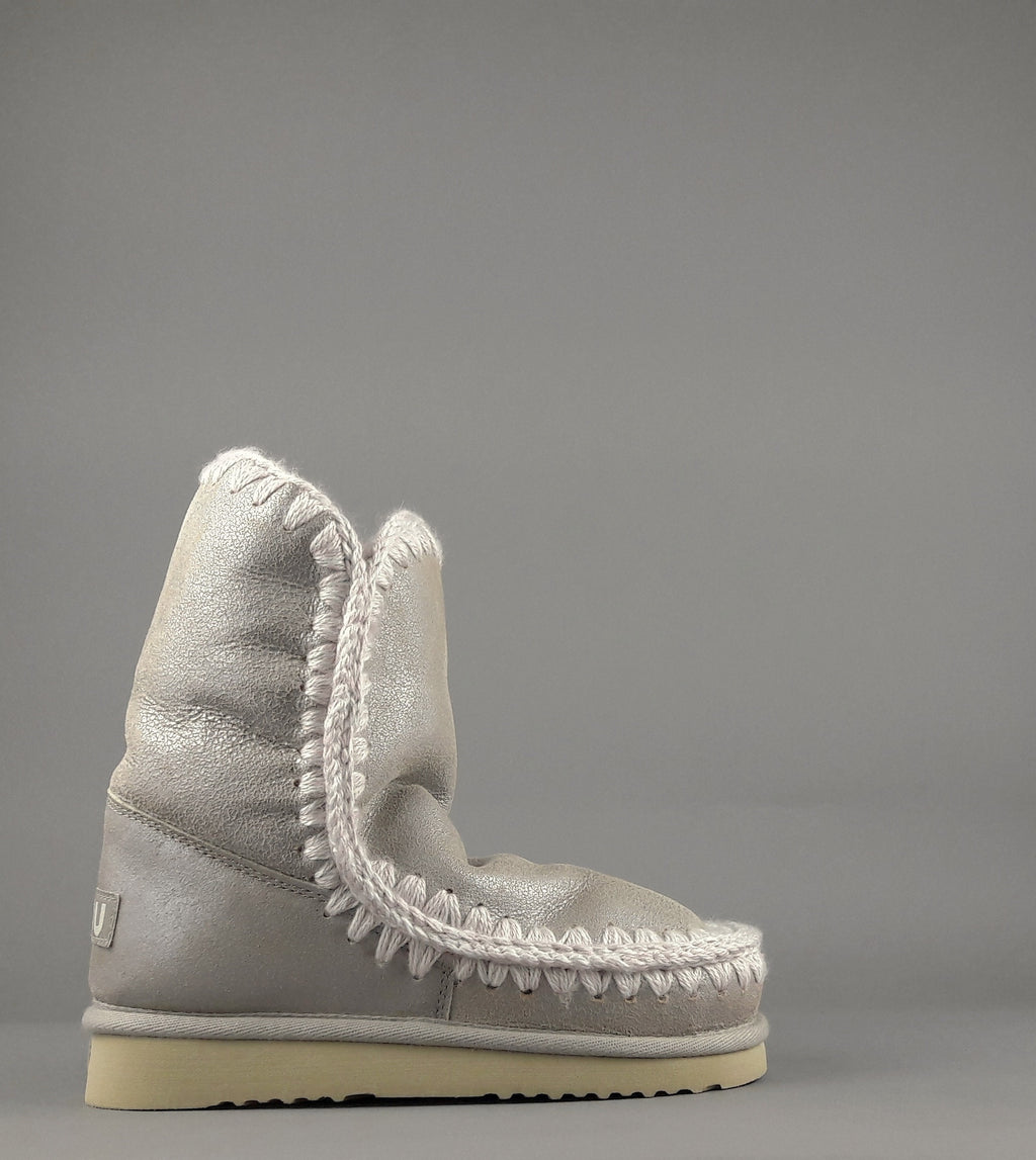 Mou Eskimo 24 Donna Montone Double-Face Metal Cracked Grigio Chiaro