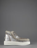 Mou Summer Eskimo Sneakers Donna Pelle Effetto Cutter Argento