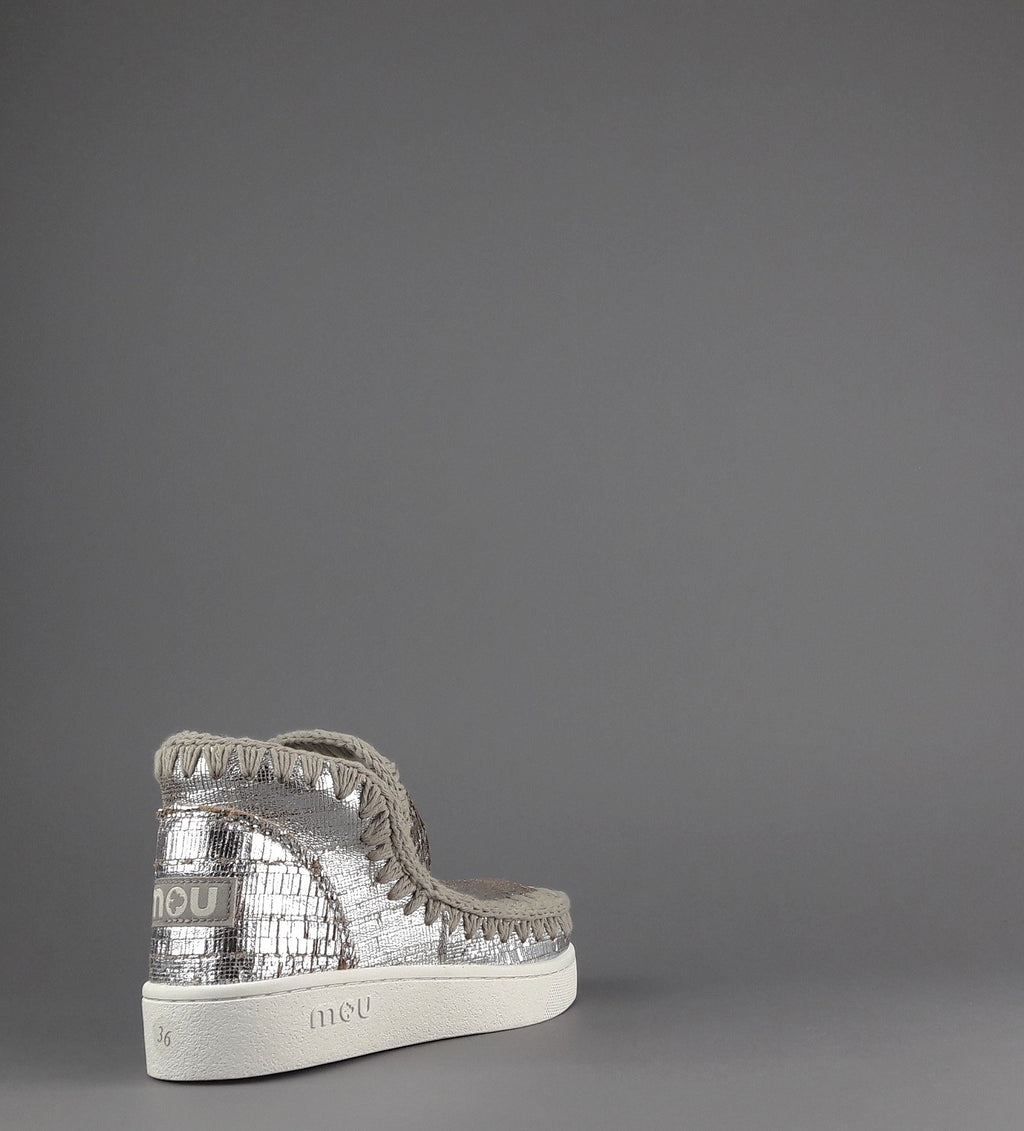 Mou Summer Eskimo Sneakers Donna Pelle Effetto Cutter Argento