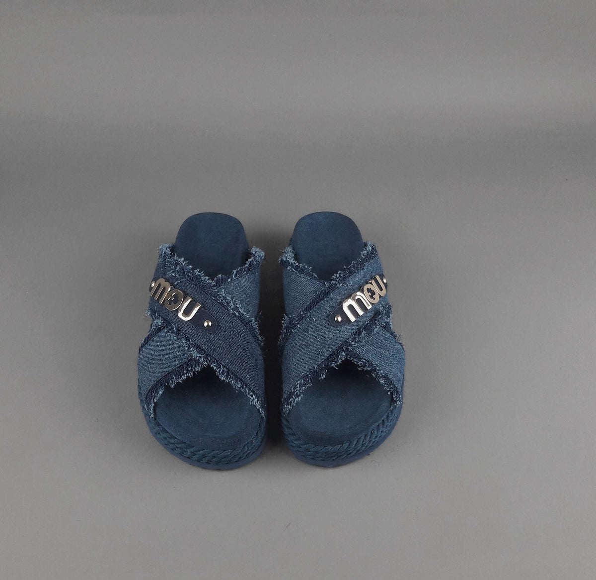 Mou Sandalo Criss-Cross Donna Denim
