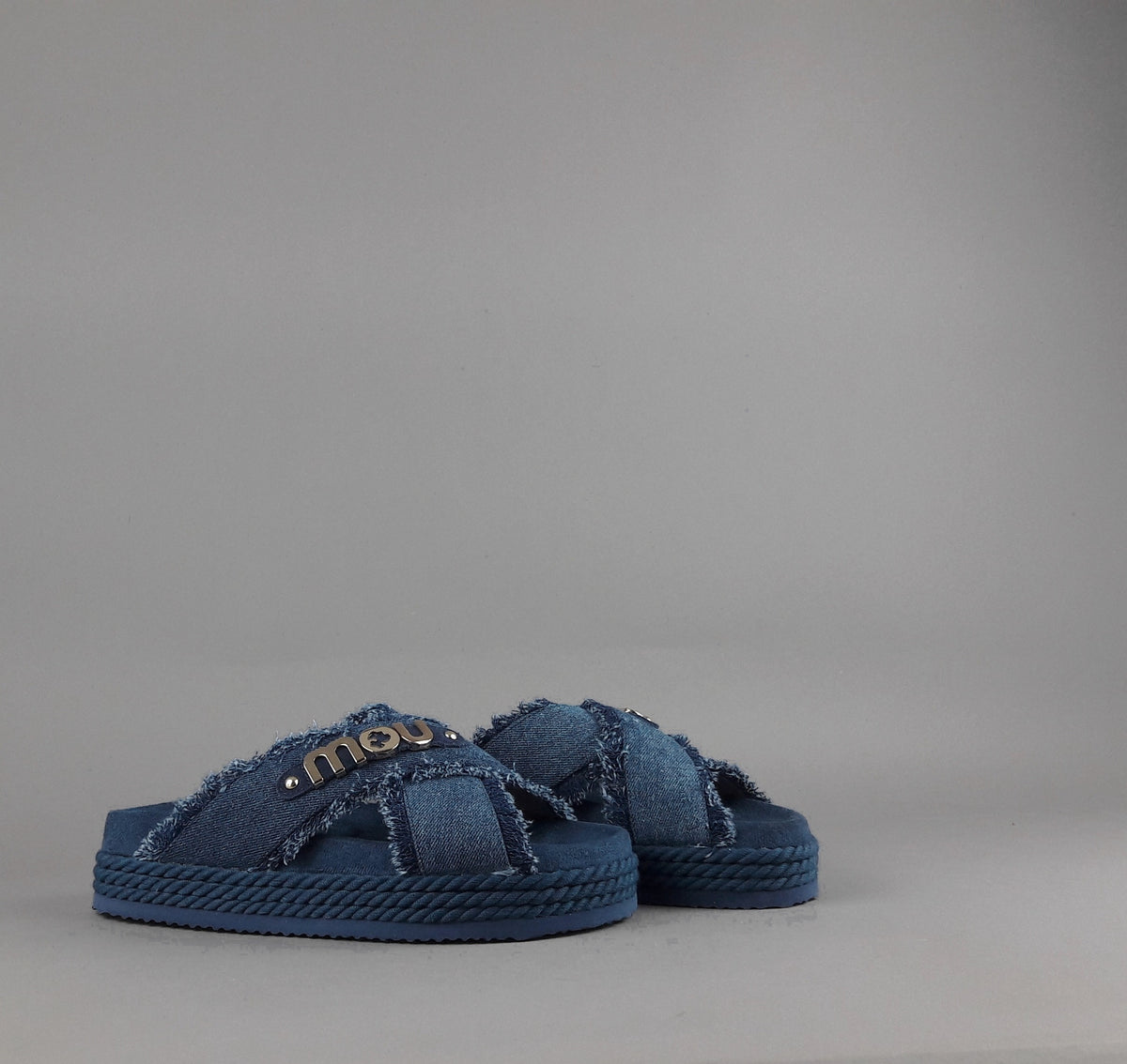 Mou Sandalo Criss-Cross Donna Denim