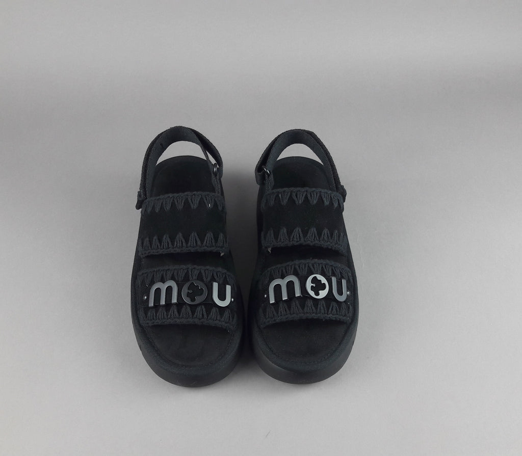 Mou Sandalo Donna In Camoscio Nero