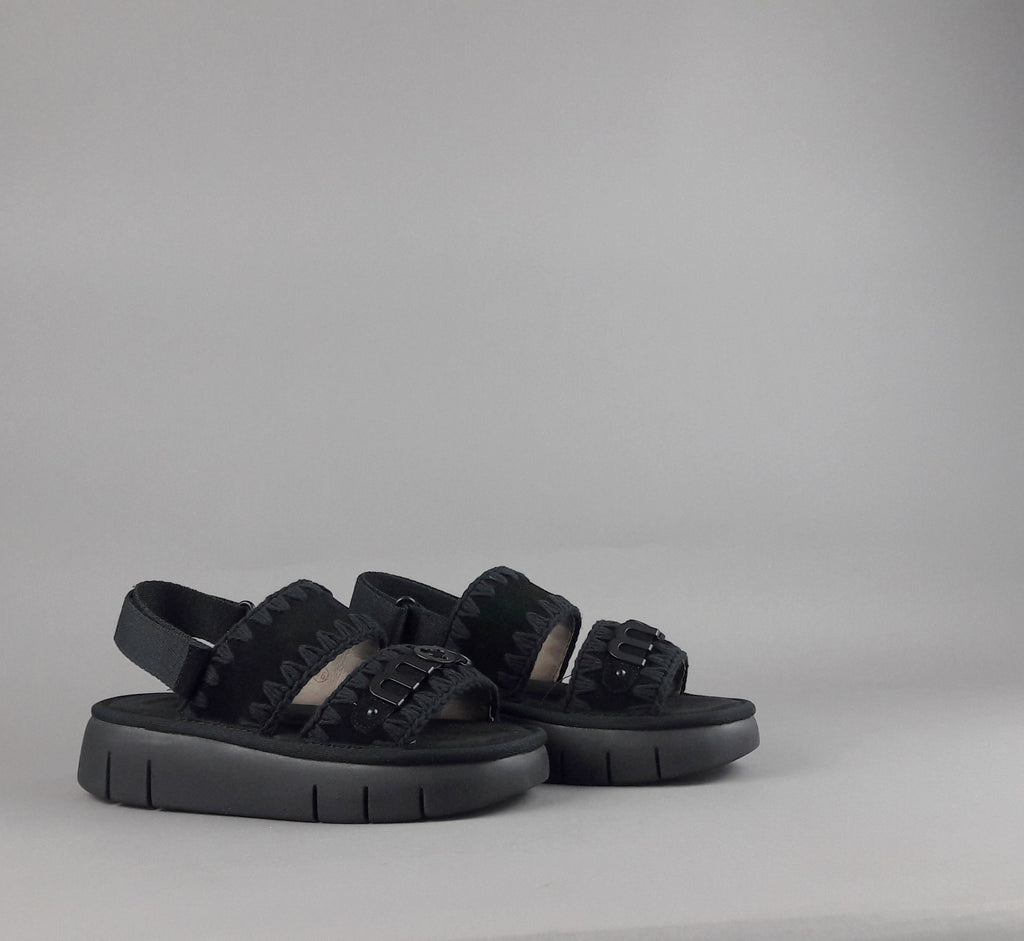 Mou Sandalo Donna In Camoscio Nero