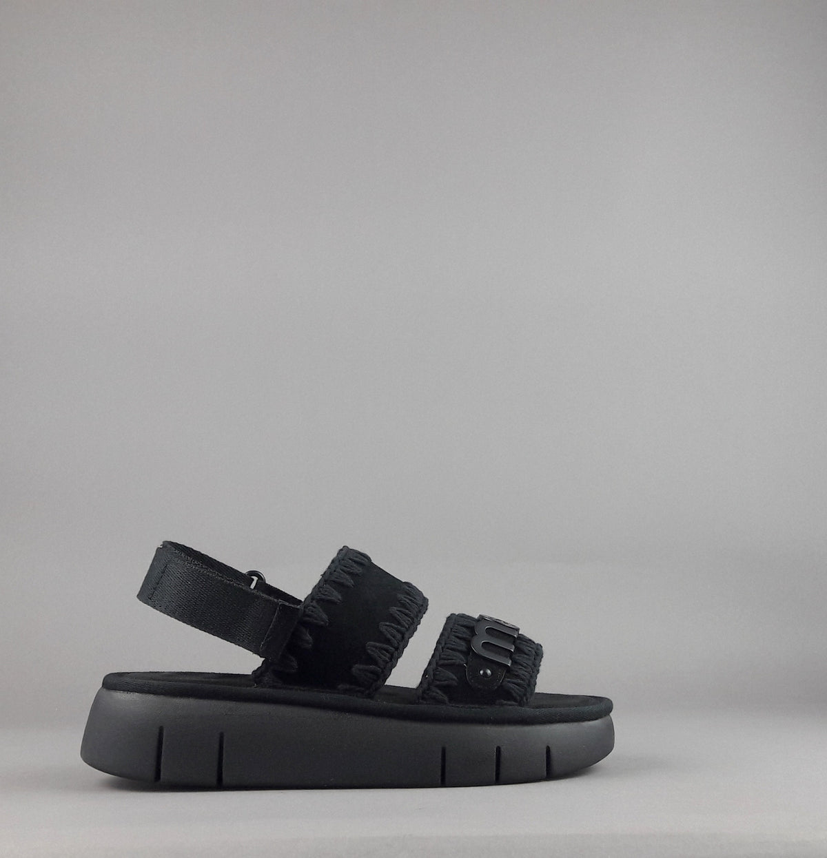 Mou Sandalo Donna In Camoscio Nero