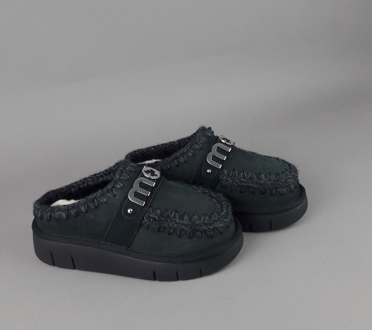 Mou Slipper Eskimo Bounce Donna Montone Nero