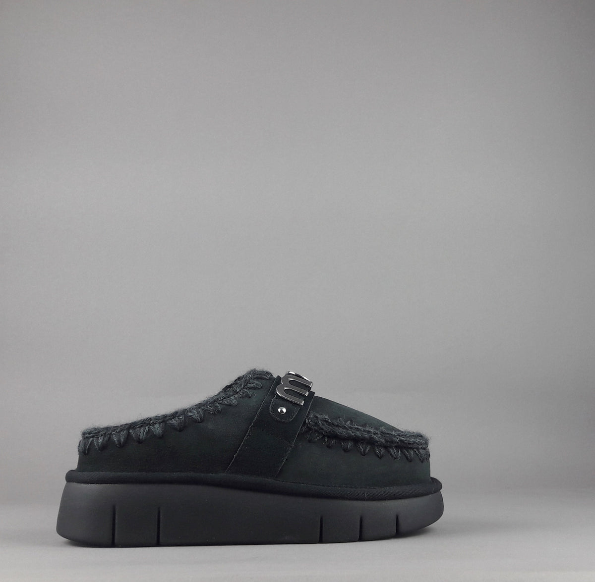Mou Slipper Eskimo Bounce Donna Montone Nero