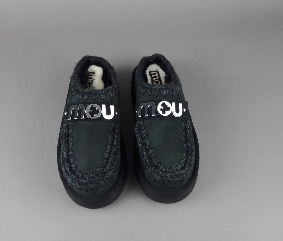Mou Slipper Eskimo Bounce Donna Montone Nero
