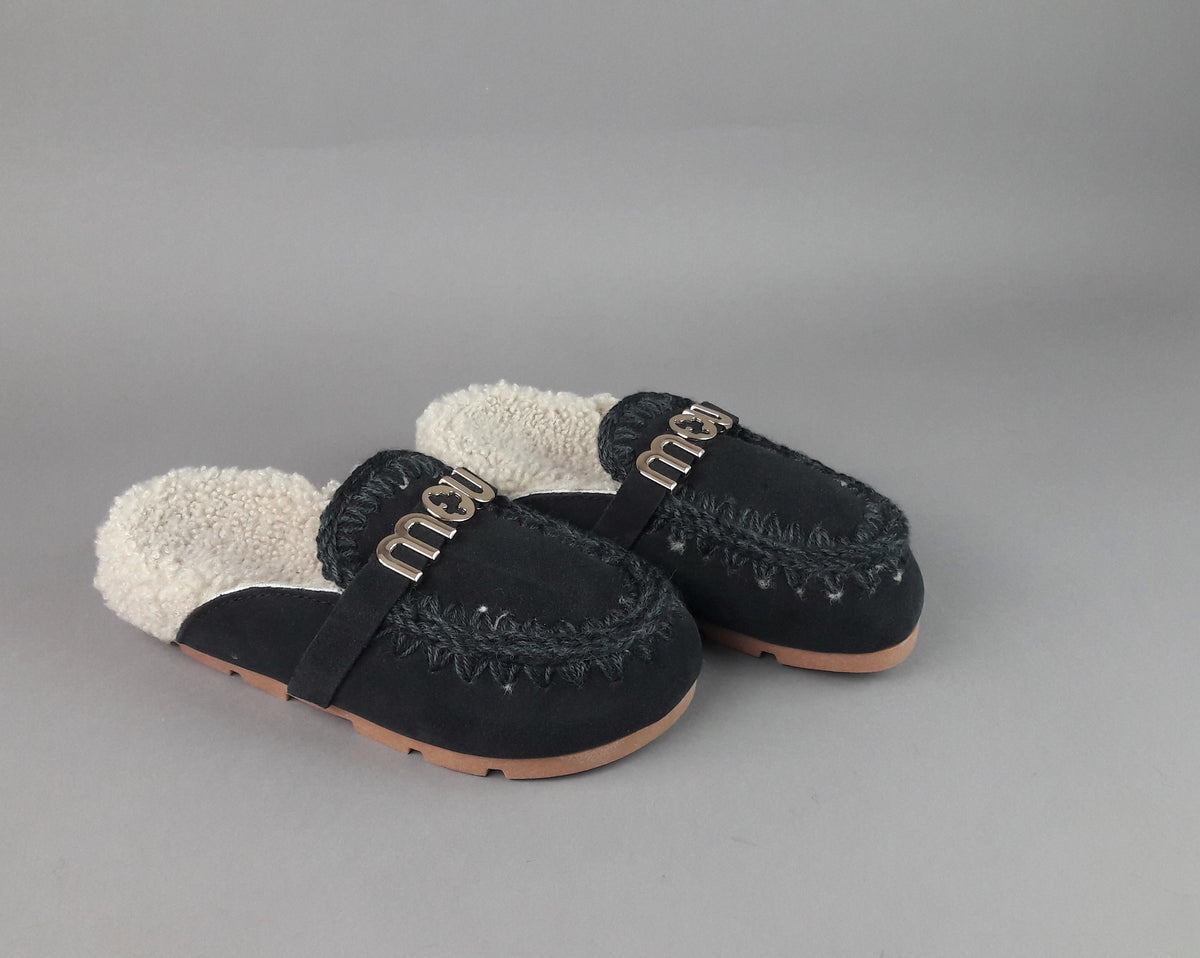 Mou Slipper Eskimo Donna Montone Double-Face Effetto Nero