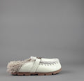 Mou Slipper Eskimo Donna Montone Effetto Pelle Martellata Bianco