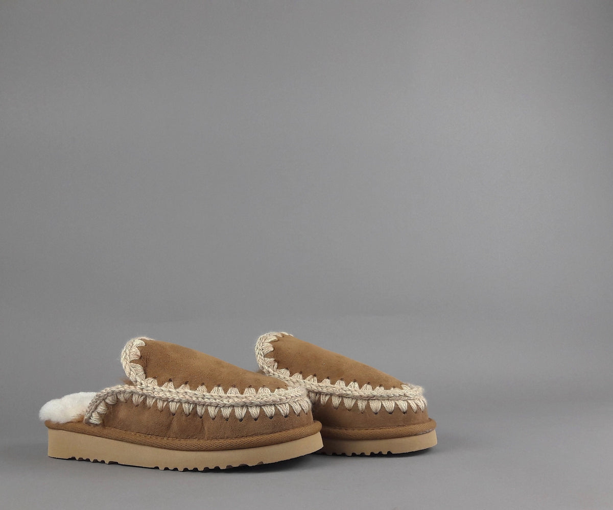 Mou Slipper Eskimo Donna Montone Marrone Chiaro