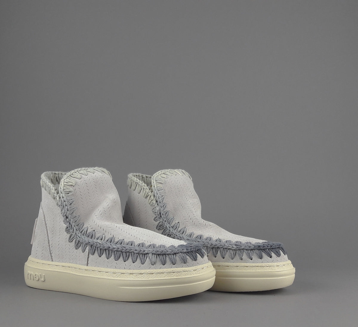 Mou Summer Eskimo Sneakers Donna Camoscio Traforato Grigio Charo