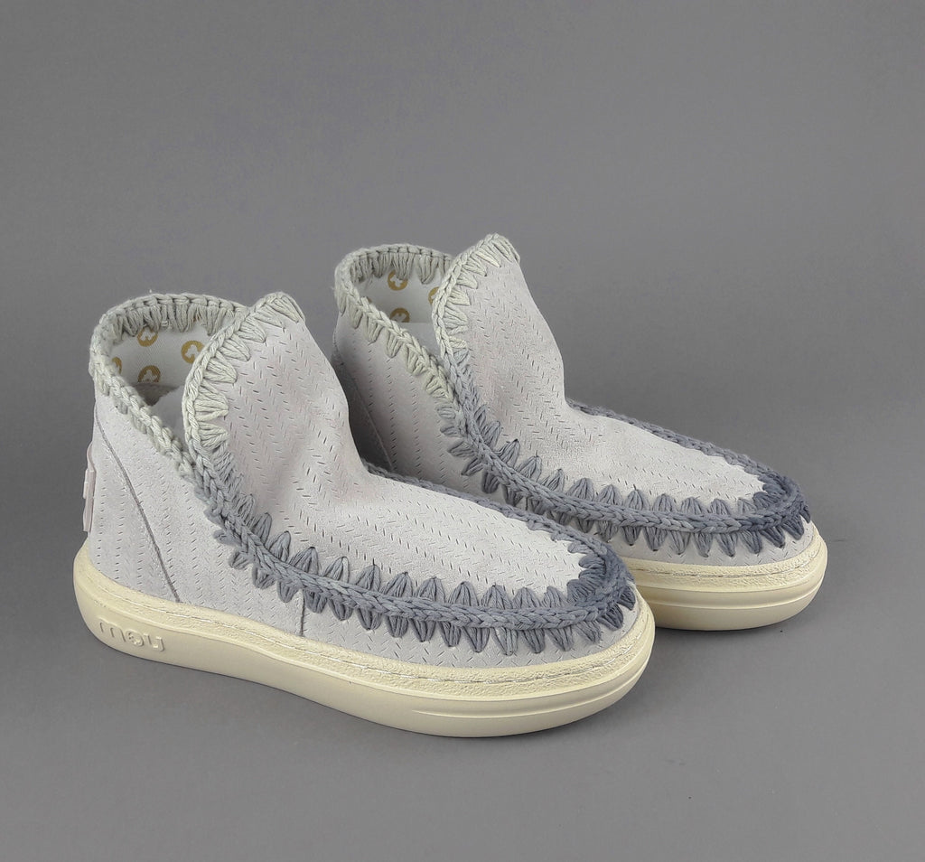Mou Summer Eskimo Sneakers Donna Camoscio Traforato Grigio Charo