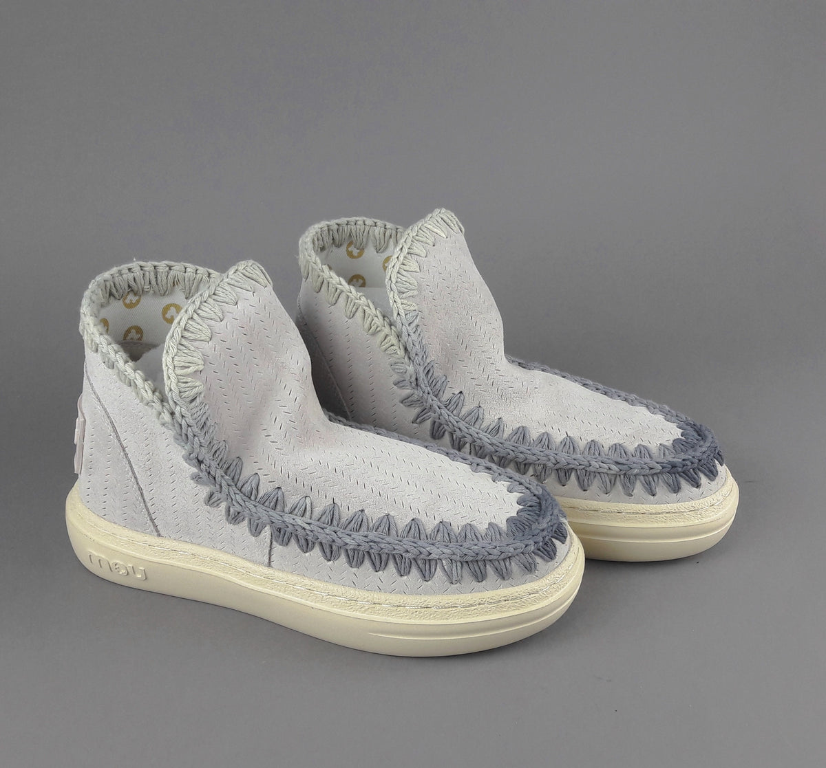 Mou Summer Eskimo Sneakers Donna Camoscio Traforato Grigio Charo