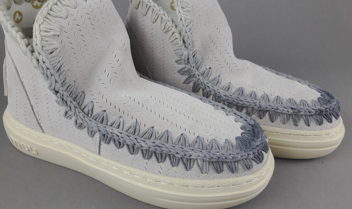 Mou Summer Eskimo Sneakers Donna Camoscio Traforato Grigio Charo