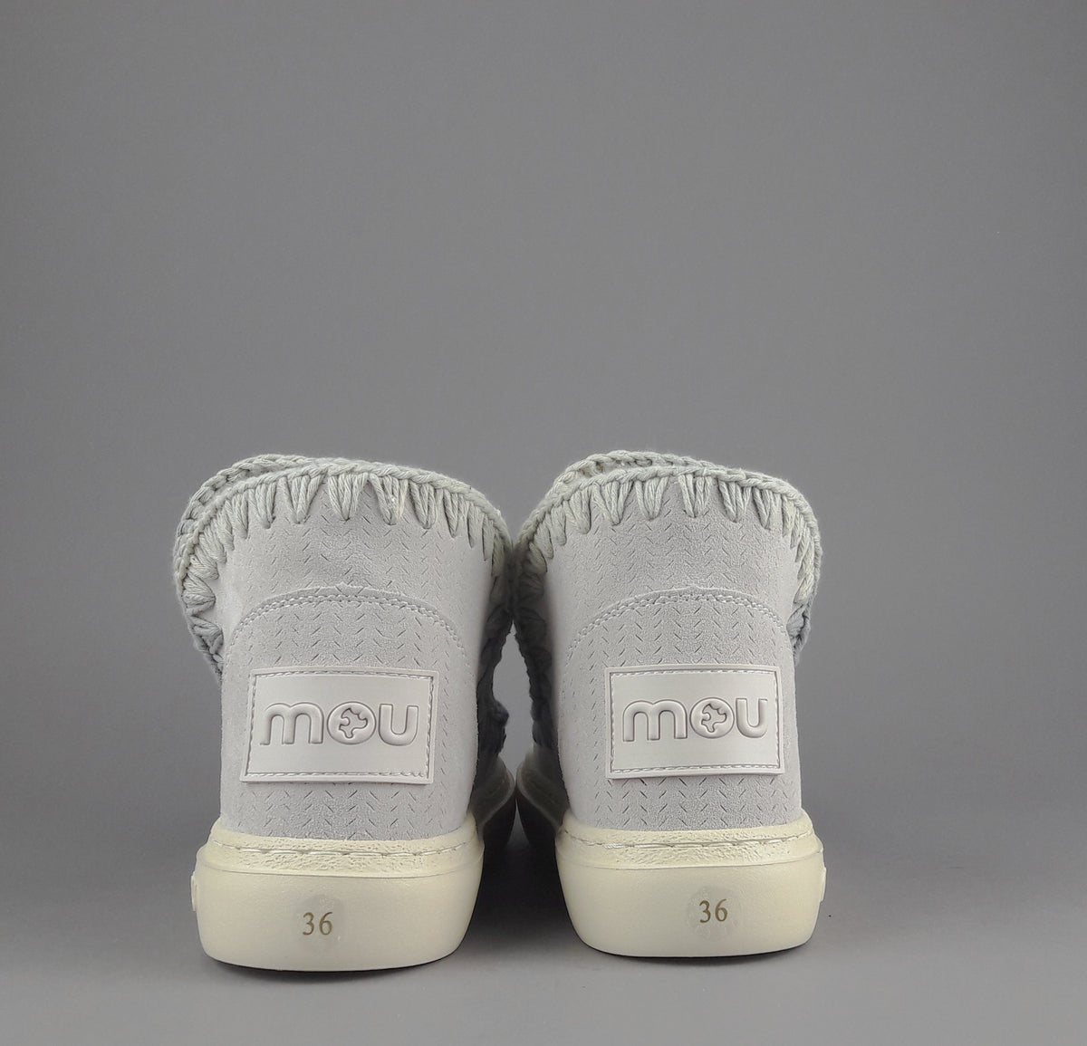 Mou Summer Eskimo Sneakers Donna Camoscio Traforato Grigio Charo