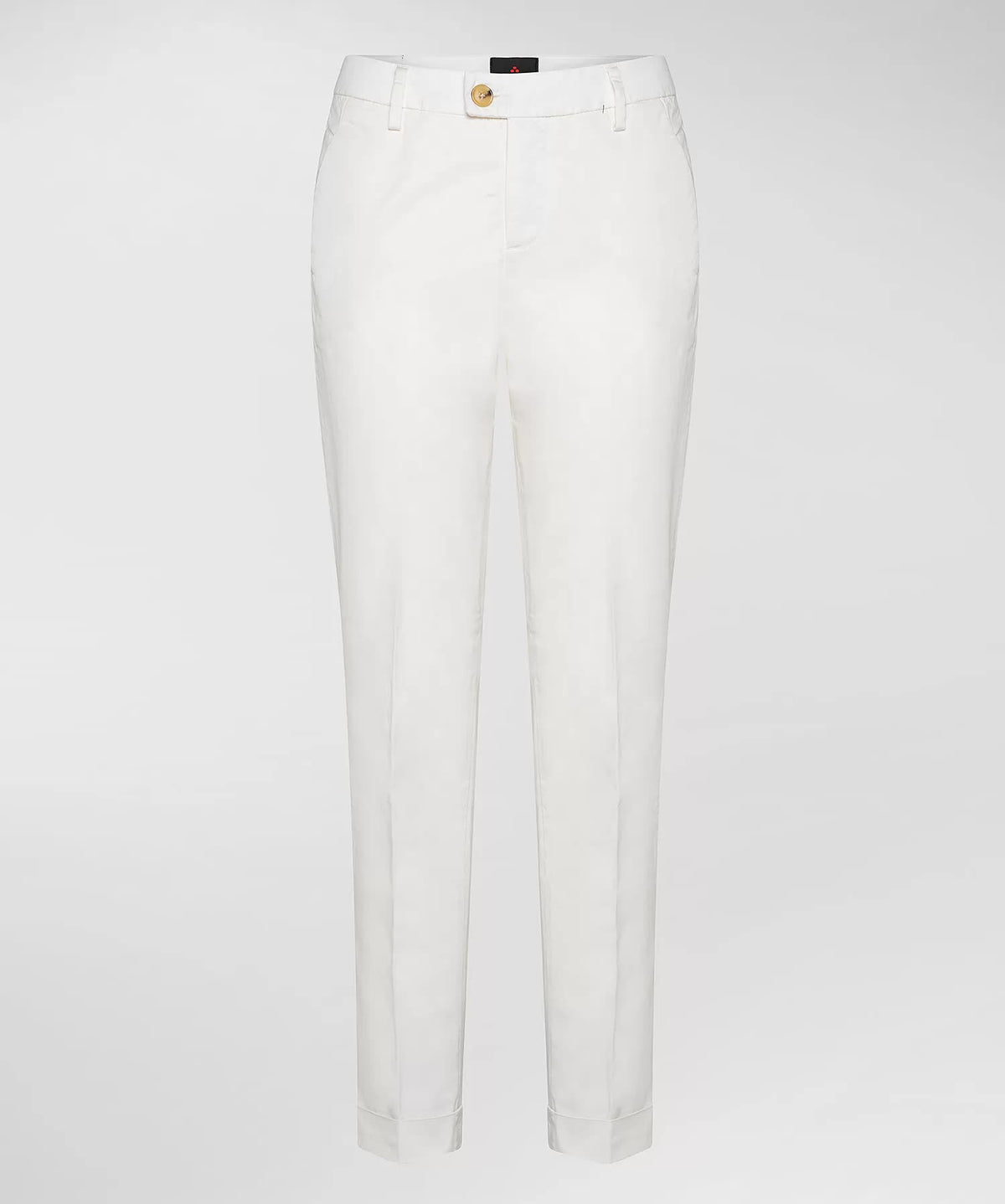 Peuterey Pantalone Gambardine Di Cotone Stretch Donna Bianco
