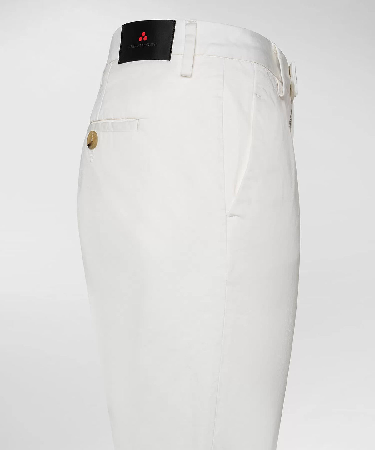 Peuterey Pantalone Gambardine Di Cotone Stretch Donna Bianco
