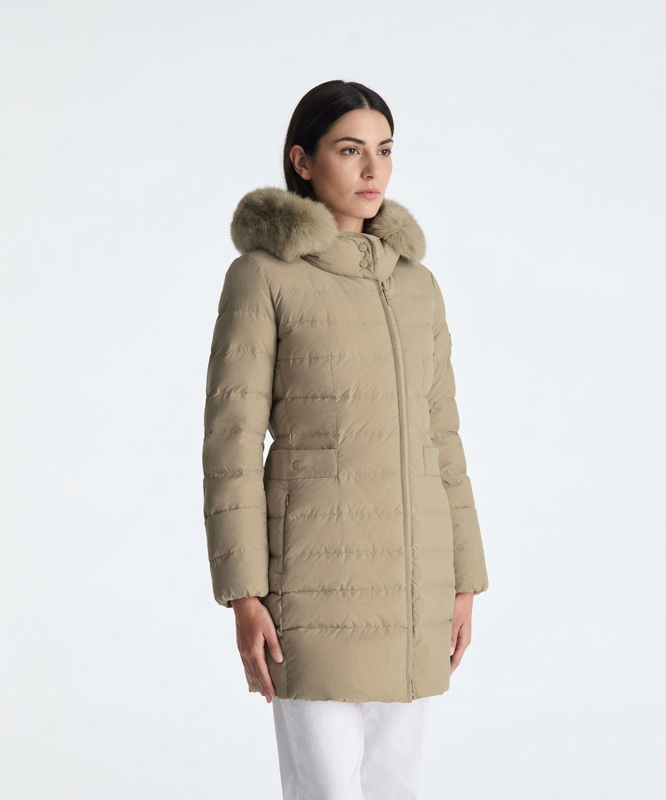 Peuterey Piumino Donna Seriola Nylon Beige Opaco