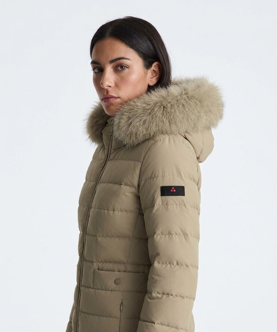 Peuterey Piumino Donna Seriola Nylon Beige Opaco