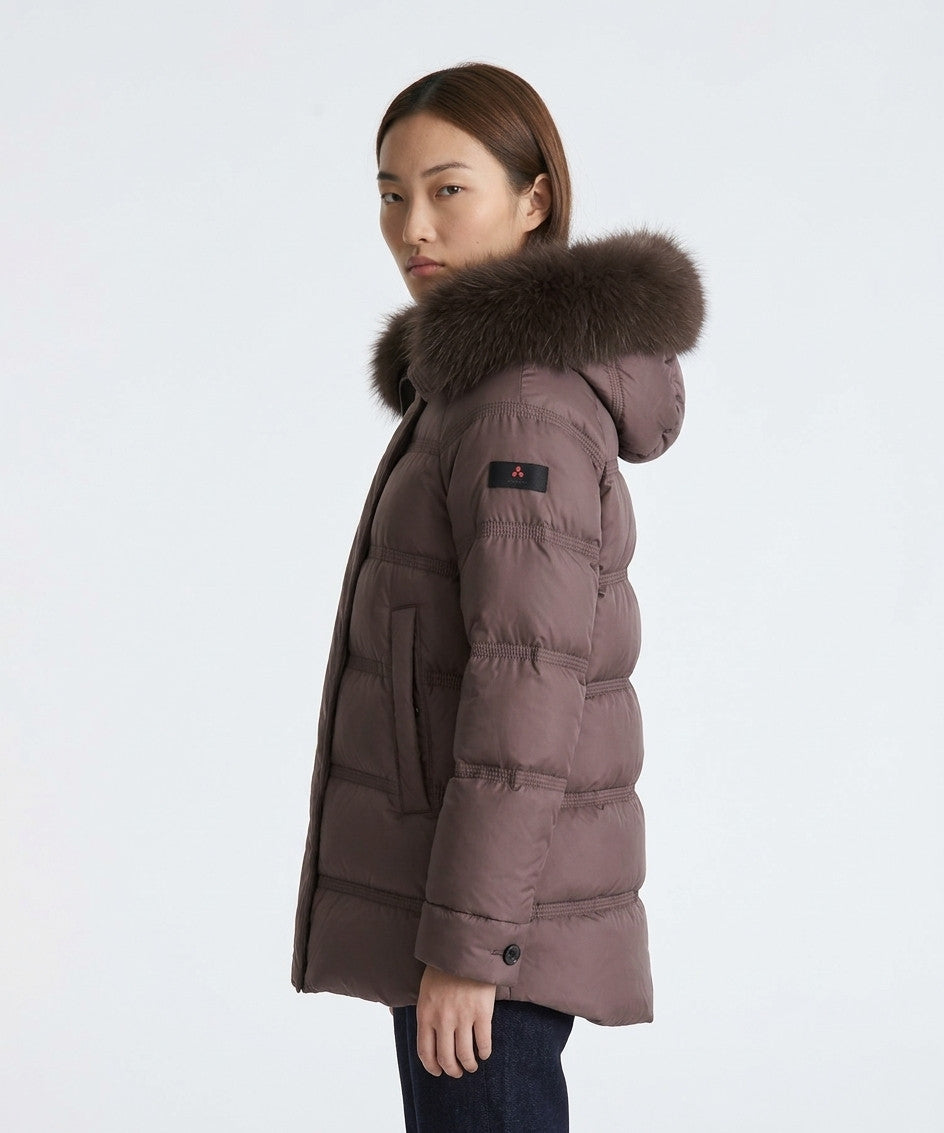 Peuterey Piumino Donna Takan Nylon Marrone Scuro