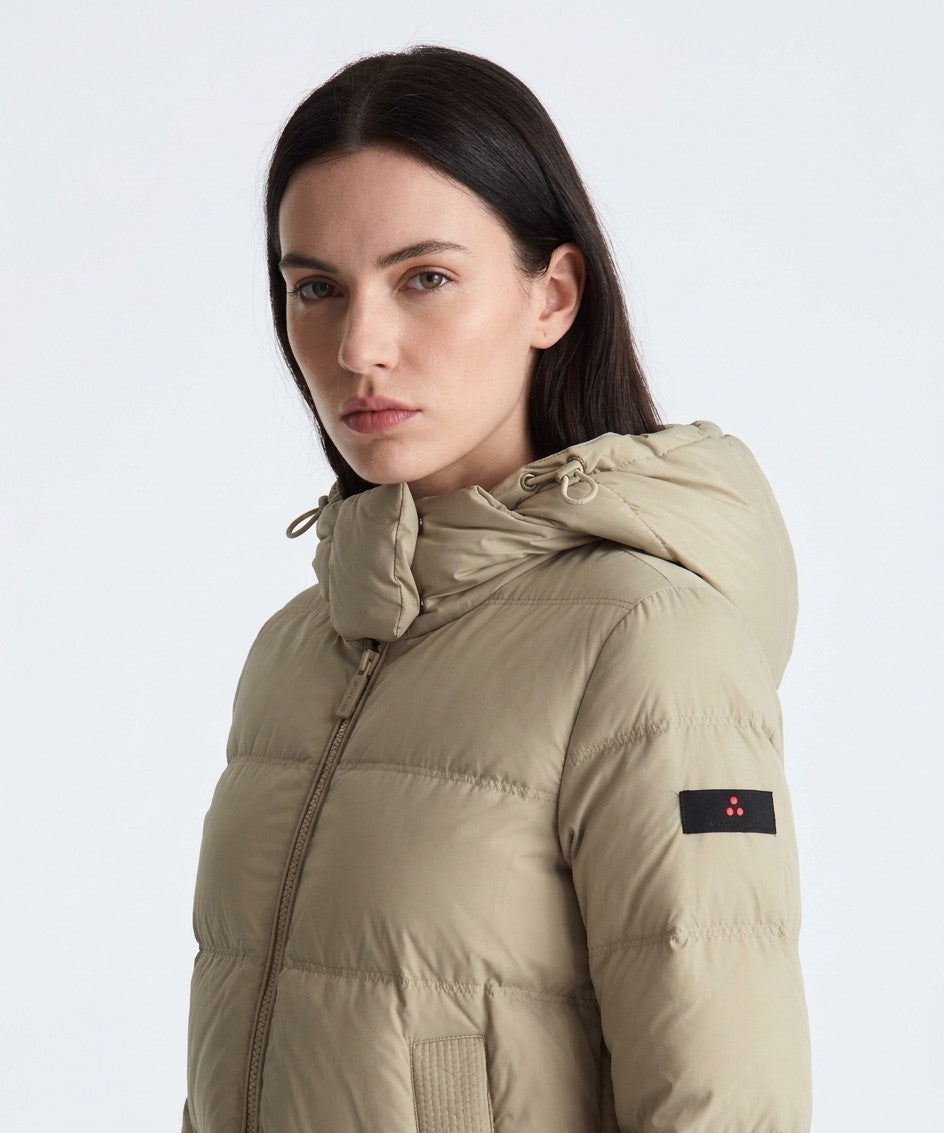 Peuterey Piumino Donna Unix Tessuto Nylon Beige Opaco
