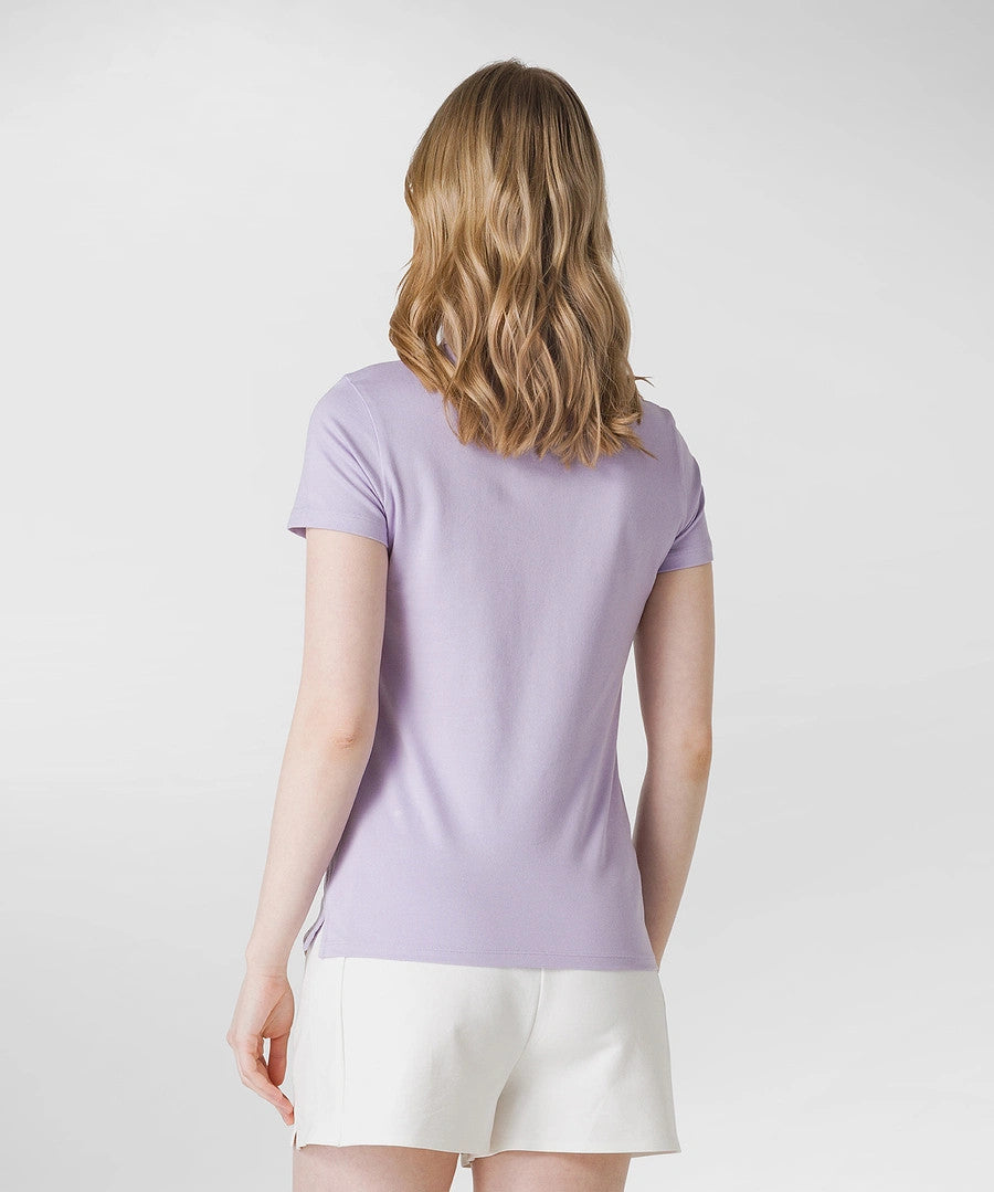 Peuterey Polo Donna Piquè Di Cotone Stretch Lilla