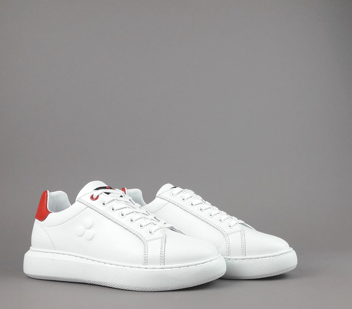 Peuterey Sneakers Donna Pelle Bianco Spoiler Rosso