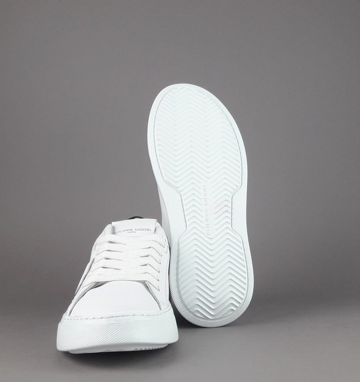 Philippe Model Sneakers Donna New Temple Pelle Bianco Spoiler Nero