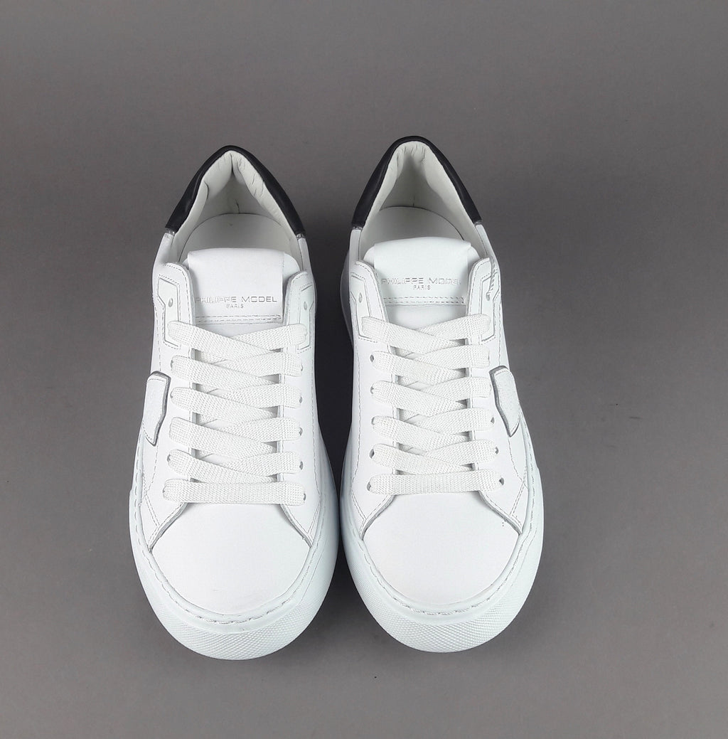 Philippe Model Sneakers Donna New Temple Pelle Bianco Spoiler Nero