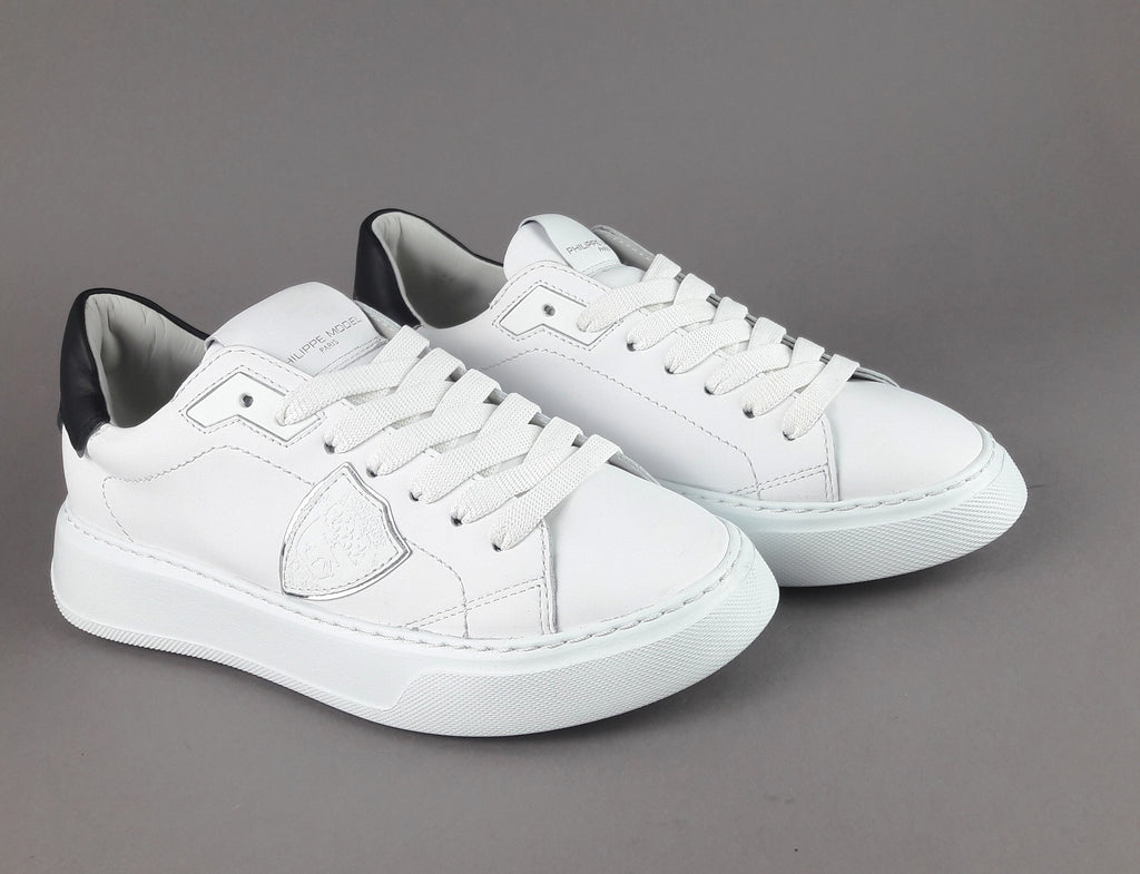 Philippe Model Sneakers Donna New Temple Pelle Bianco Spoiler Nero