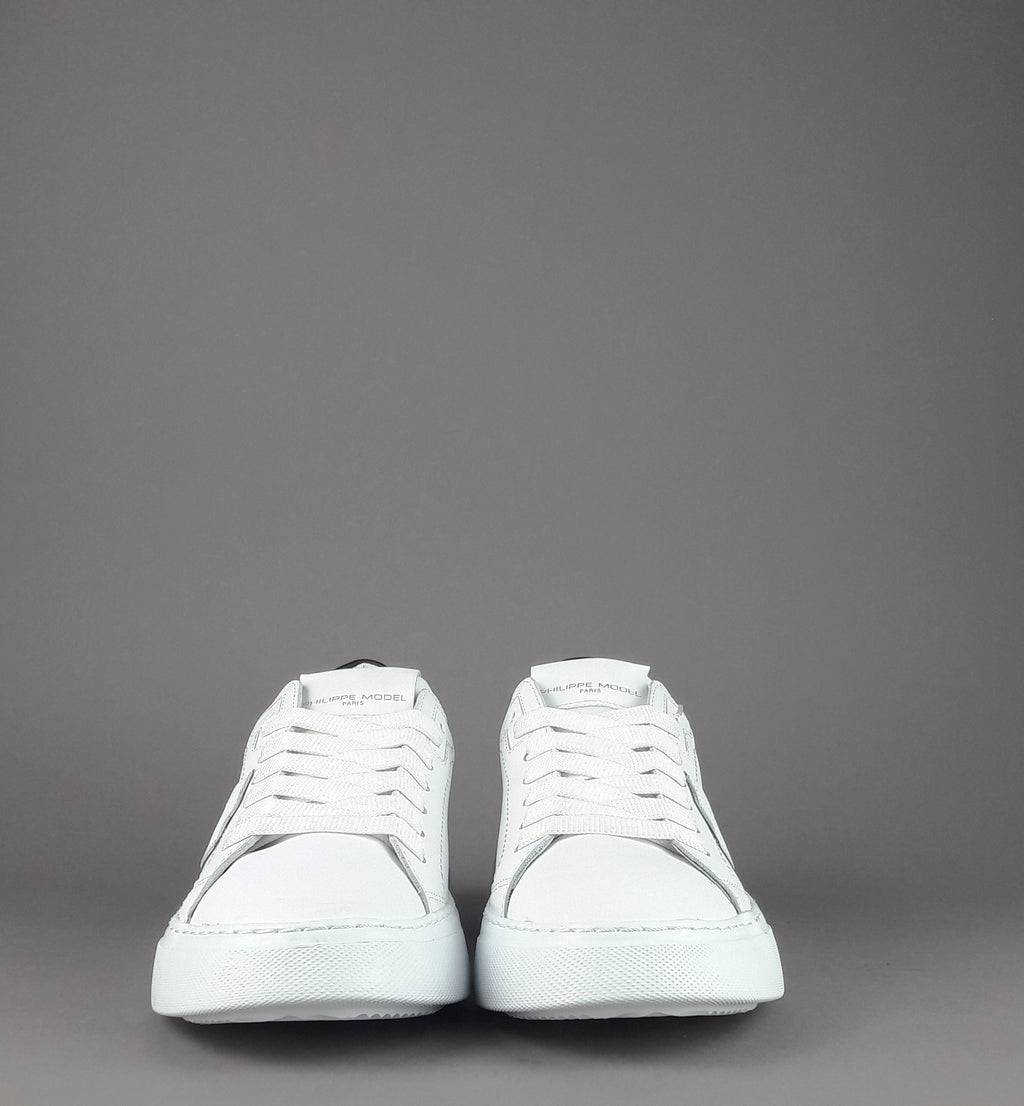Philippe Model Sneakers Donna New Temple Pelle Bianco Spoiler Nero