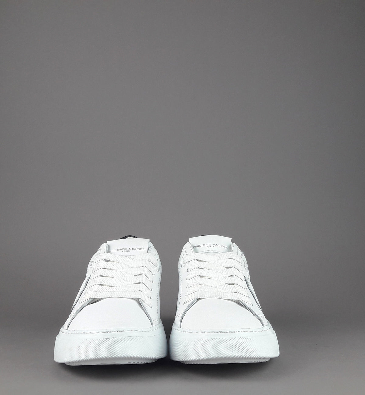 Philippe Model Sneakers Donna New Temple Pelle Bianco Spoiler Nero