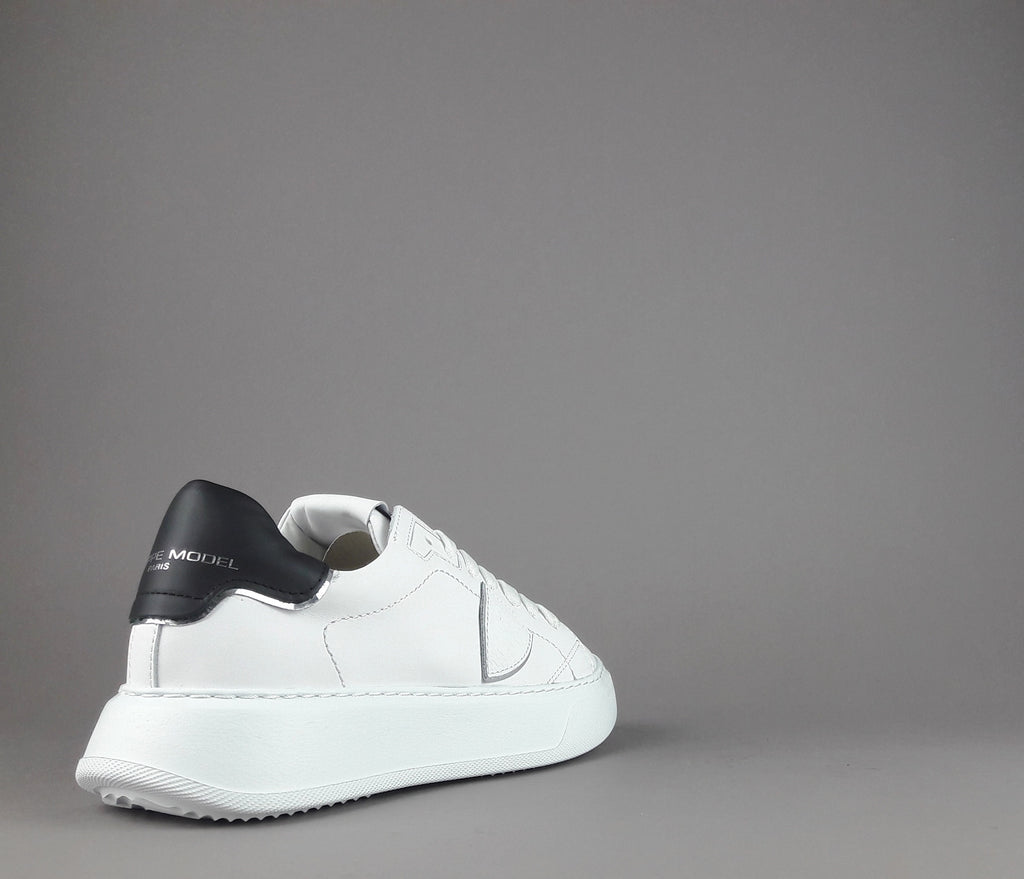 Philippe Model Sneakers Donna New Temple Pelle Bianco Spoiler Nero