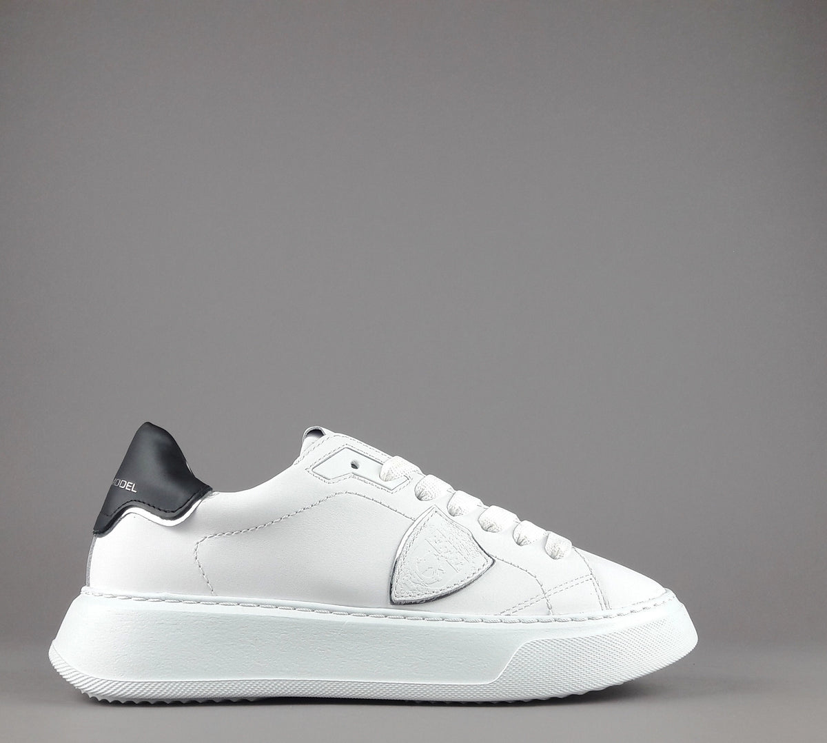 Philippe Model Sneakers Donna New Temple Pelle Bianco Spoiler Nero