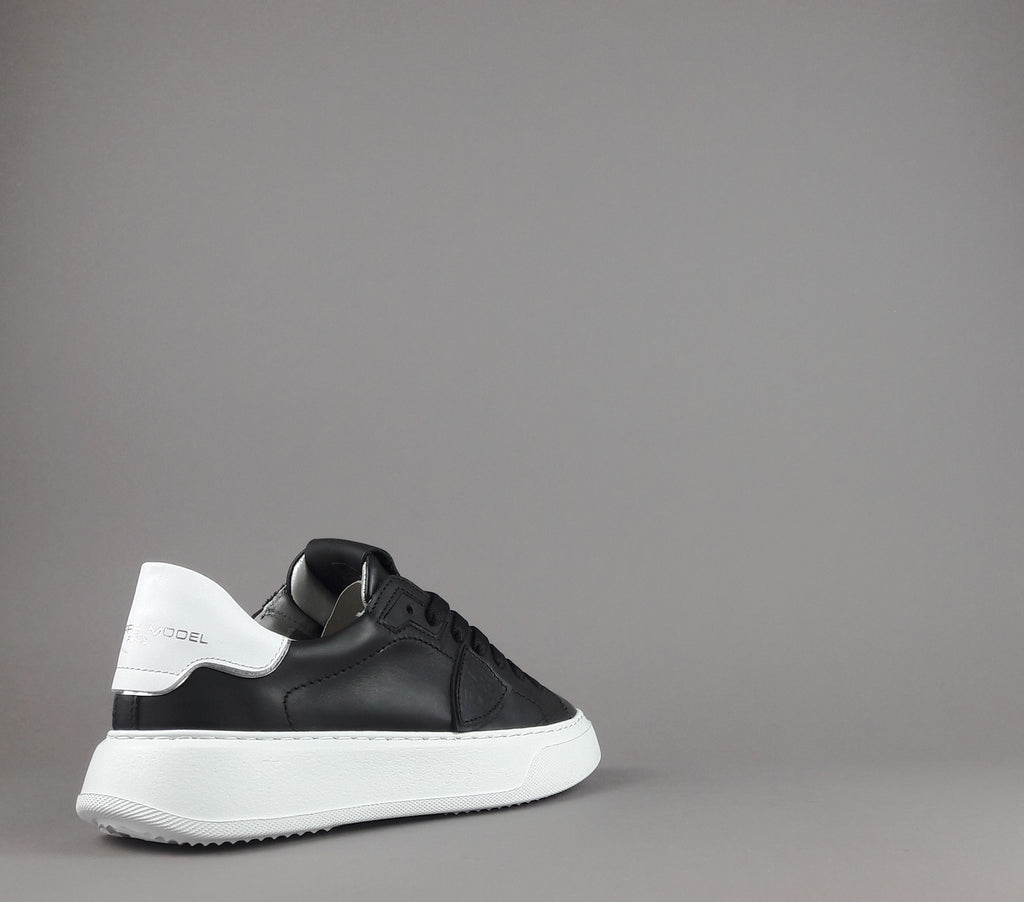 Philippe Model Sneakers Donna New Temple Pelle Nero Spoiler Bianco