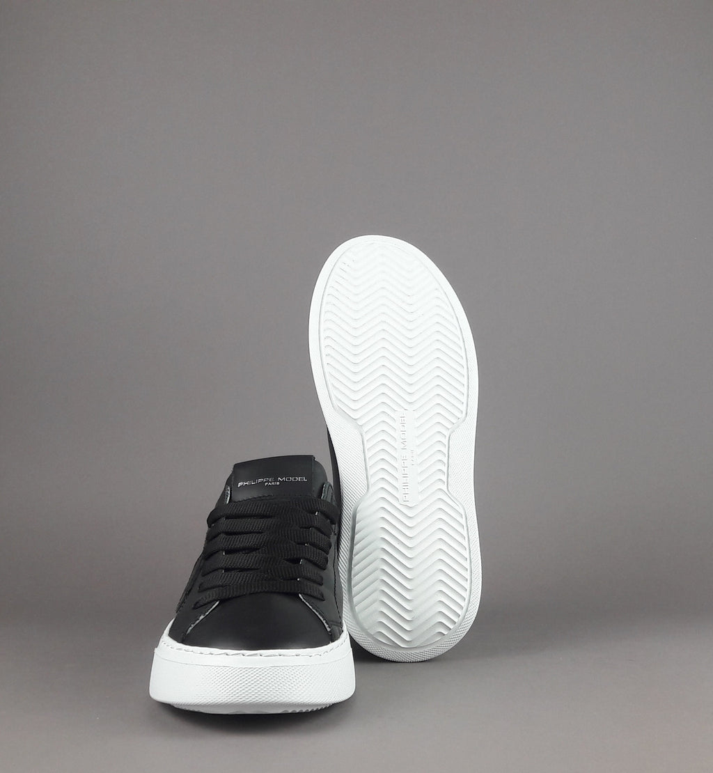 Philippe Model Sneakers Donna New Temple Pelle Nero Spoiler Bianco