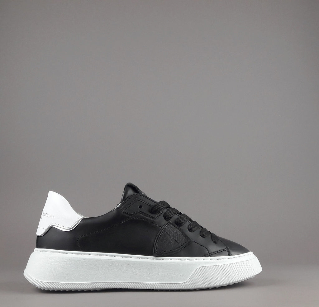 Philippe Model Sneakers Donna New Temple Pelle Nero Spoiler Bianco